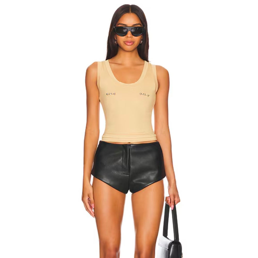 LADO BOKUCHAVA x REVOLVE Pierced Tank Top in Camel